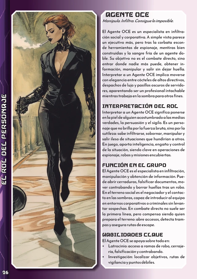 Página del rol Agente OCE